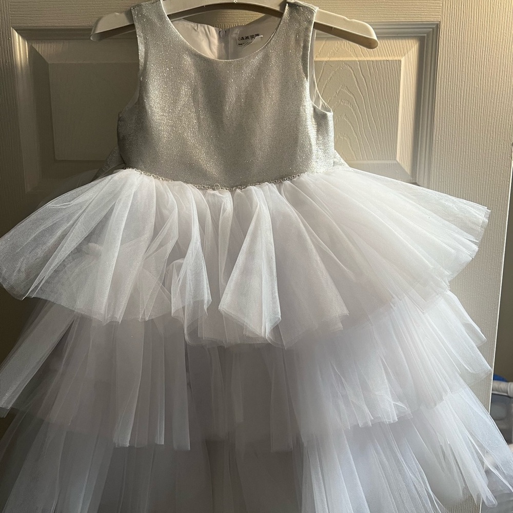Silver/white formal dress